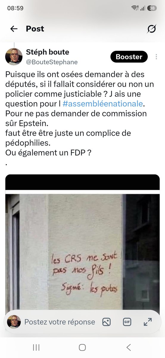 BouteStephane's tweet photo. @franceinfo @mvalet_officiel A bon..
Merci d invités ce genre de truc #Francecollabo .
Un bon taf de #Merdia #Macrolepeniste ....
Avec notres argent bandes de #parasites #inutiles ... https://t.co/sMfSJEb4EG