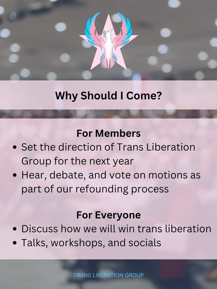 translibgroup's tweet photo. Are you a trans person living in Britain, or an ally in the fight for trans liberation? Join us to plot a path for the coming year of struggle against transphobia, patriarchy, and capitalism in Britain.

You can find more information at https://t.co/F4qAYkbtEq https://t.co/f2YAmFoFwh