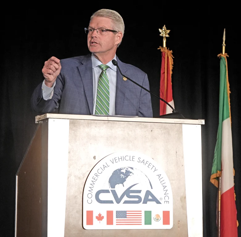FMCSA Administrator Derek D. Barrs speaks at the CVSA Annual Convention and Expo in Orlando Florida. 