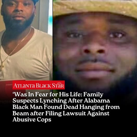 JamesTate121's tweet photo. An Alabama Black man who filed a lawsuit against abusive cops was found dead hanging from a beam and his family suspects lynching in a case where the timing of his death and the lawsuit he filed are impossible to separate. 
https://t.co/TOPWSIpsMP https://t.co/DGhNGt5m73