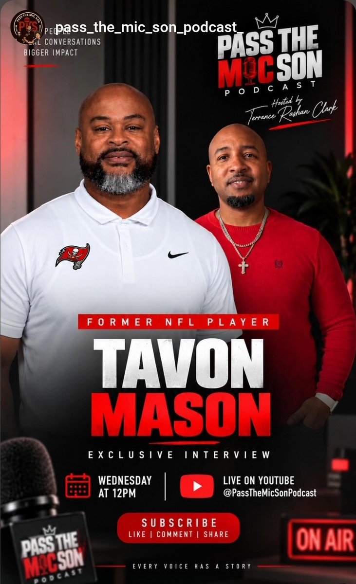 tmason18's tweet photo. #letstalkaboutit this Wednesday on tue pass the mic son #podcast with Terrance Clark https://t.co/7Z2OwkD8Wa