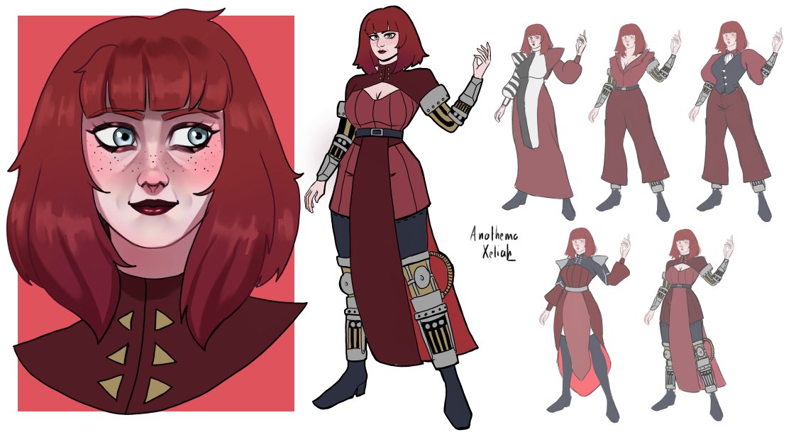 AnathemaXeliah's tweet photo. REDESIGN of my Yumesona BLOODYMARY.

The arms and legs enhancers prosthesis were inspired by Queen arm.

#yumesona #ONEPIECE〜 #onepiecesona #onepieceoc #OCㅤㅤ https://t.co/AlzgxpXwLe