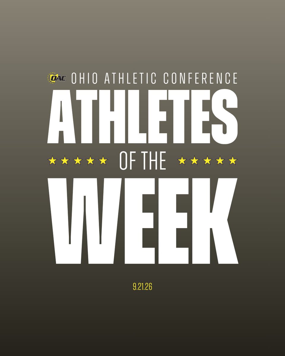 OHAthleticConf's tweet photo. Athletes of the Week | Sept 21

🏃 Jacob Wireman, Kensi Black
🏈 Drew Miller, Blayze Myers, Gryffin Bradley
🏐 Emerson Baum, Averi Haley

#OAC https://t.co/pnIK8vJdHX
