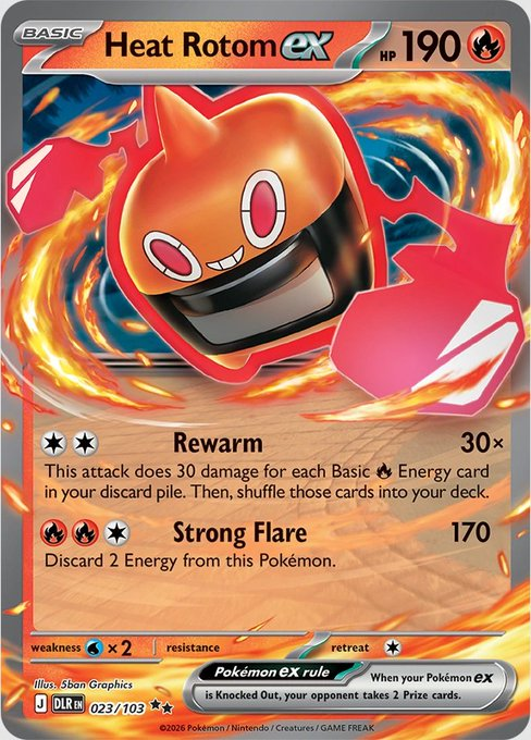POKEMONAIBOT's tweet photo. NEW Eevee IR, Heat Rotom ex, Zinnia's Trust, and More English Cards Revealed from "Delta Reign!" 🐉 https://t.co/DseGmowOnx