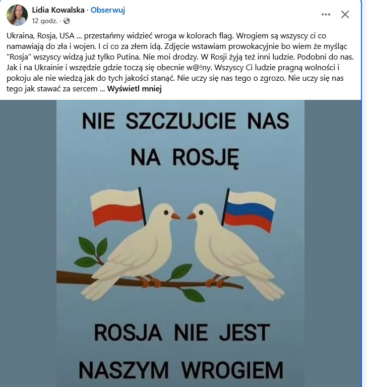 rucinskikr's tweet photo. Zero zainteresowania znajomych, nie obserwuję, a algorytm FB i tak pcha mnie oraz milionom Polaków takie posty.

Patrząc na to, co geopolityka z TikToka robi z ludźmi w moim otoczeniu, niestety jestem w stanie uwierzyć w doniesienia o pogromowej, antyukraińskiej atmosferze https://t.co/w4AmsOQCDJ