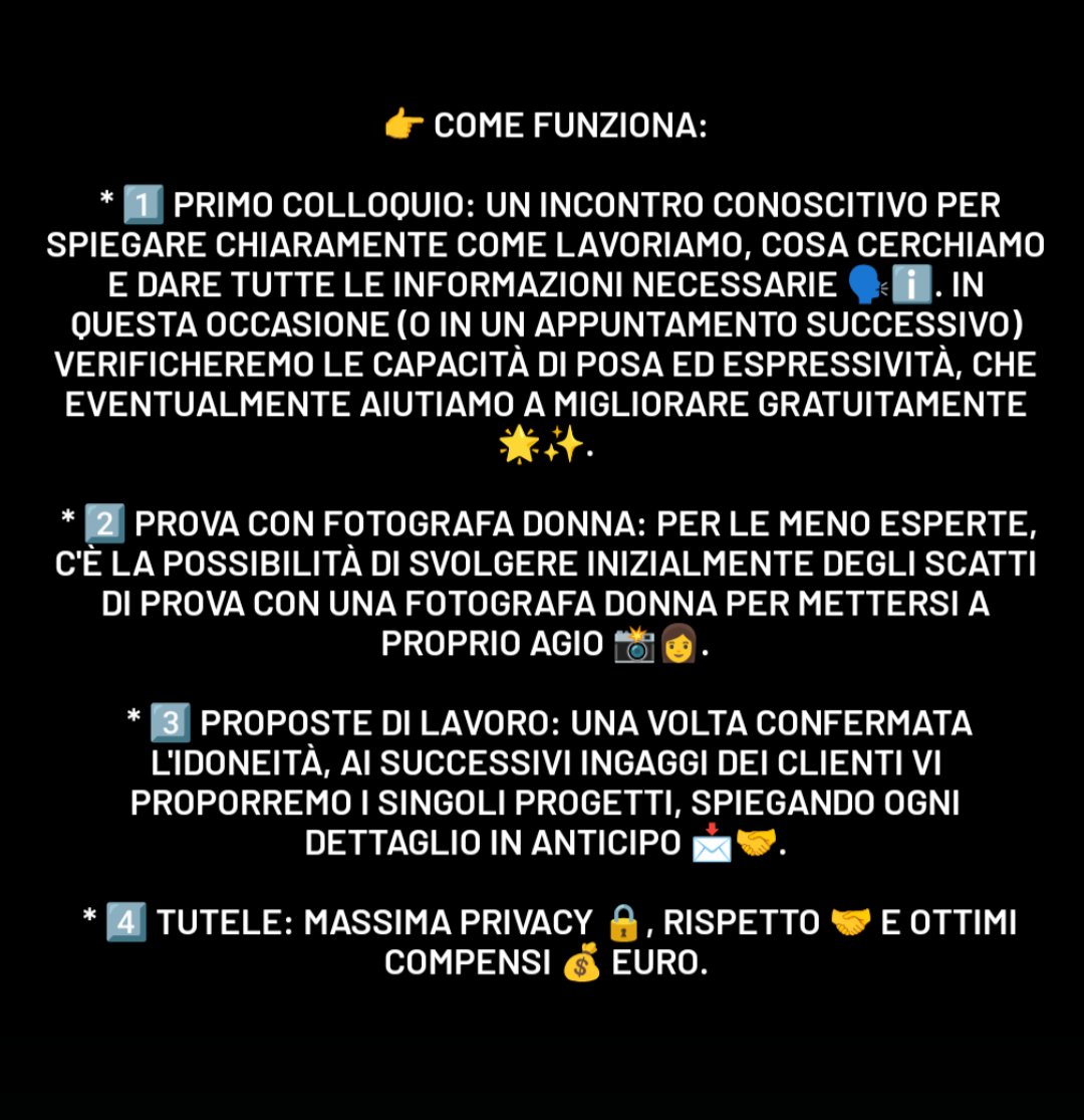 giuliazanata_m's tweet photo. ✨ Cerchiamo modelle (anche 1ª esp.) per progetti foto adult! 📸🔞
📍 Treviso e dintorni
💰 Ottimi compensi &amp; privacy
👩 Scatti anche con fotografa donna
📜 Dettagli in foto!
📩 Candidati in DM con foto e info
#CastingTreviso #ModelleTreviso https://t.co/62mxlg4Y4S