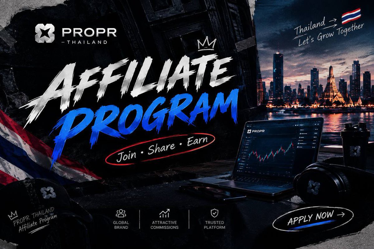 ProprThailand's tweet photo. Propr Thailand รับสมัคร  ครีเอเตอร์ไทย
 เข้าร่วมโปรแกรม Affiliate  ของPropr
เรามีทรัพยากร พร้อมสนับสนุนเต็มที่ ท่านใดสนใจติดต่อDMมาได้เลยครับ

@ProprXYZ 

แจกพอตสอบ 5000usd 2รางวัลให้คนที่แชร์
โพสนี้ ไปสอบฟรีๆสอบผ่านได้พอตจริงถอนกำไรได้เลย
แชร์แล้ว เม้นusernameใต้โพสนี้ได้เลย https://t.co/j4RnyuHjnT
