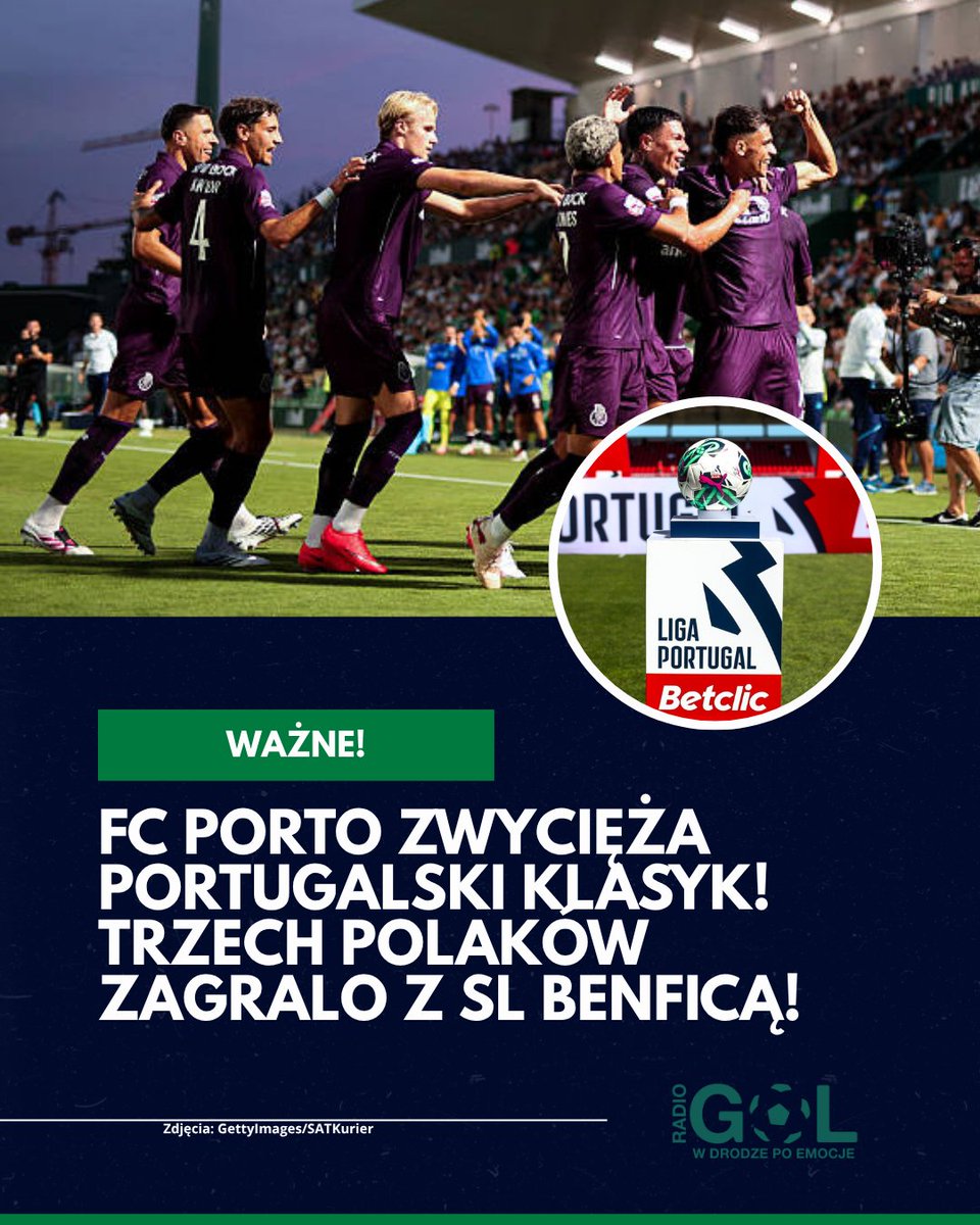 Radio_Golpl's tweet photo. 🔵 FC Porto 3-1 SL Benfica 🔴
⚽: Veiga, Froholdt, Hwang In-Beom - Bah

Cóż to był za Portugalski klasyk! W meczu wystąpiło aż trzech Polaków - wszyscy po stronie FC Porto. Oto oni:

🔸 Bednarek
🔸 Kiwior
🔸 Pietuszewski

#FCPSLB
Link do artykułu 🔗:
https://t.co/g6HwPkMSSL https://t.co/7LDMPV2uQ6