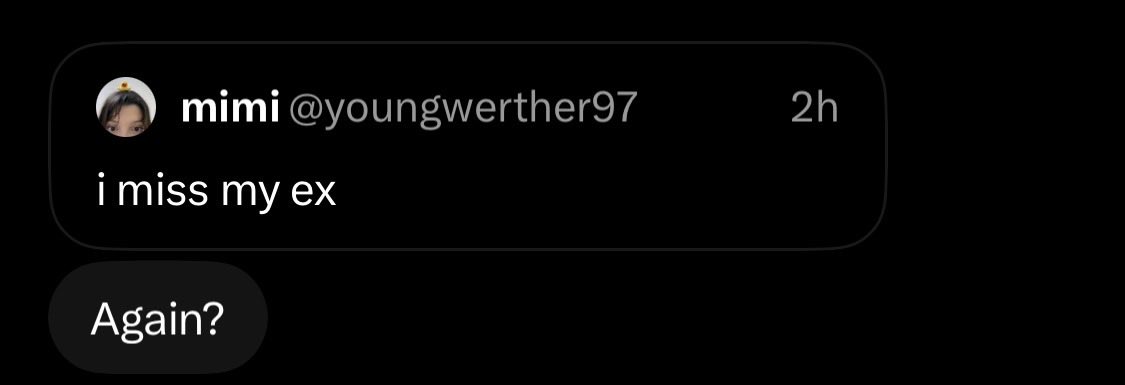 youngwerther97's tweet photo. everyone’s tired of me atp https://t.co/uaj13dbxPr
