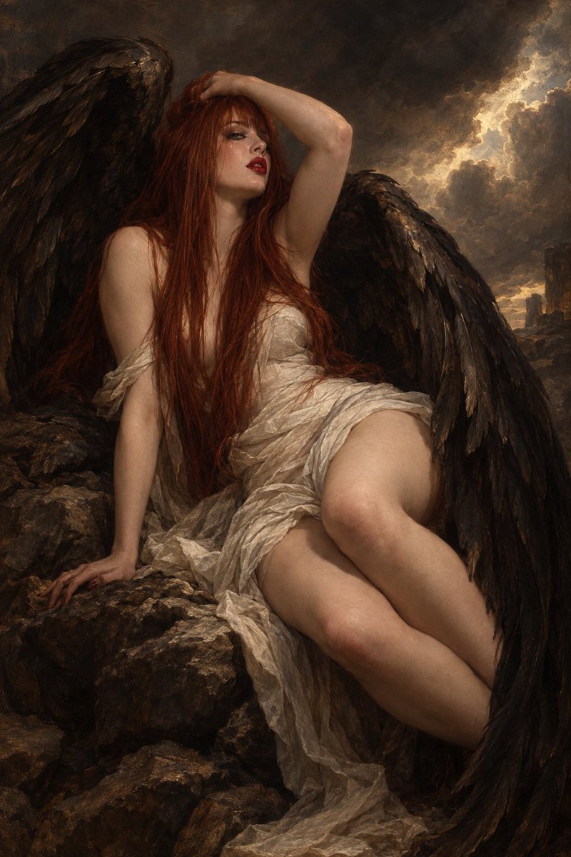 DiosaRoja_'s tweet photo. My fallen Angel version 🪽 https://t.co/nlAv4oV5jS