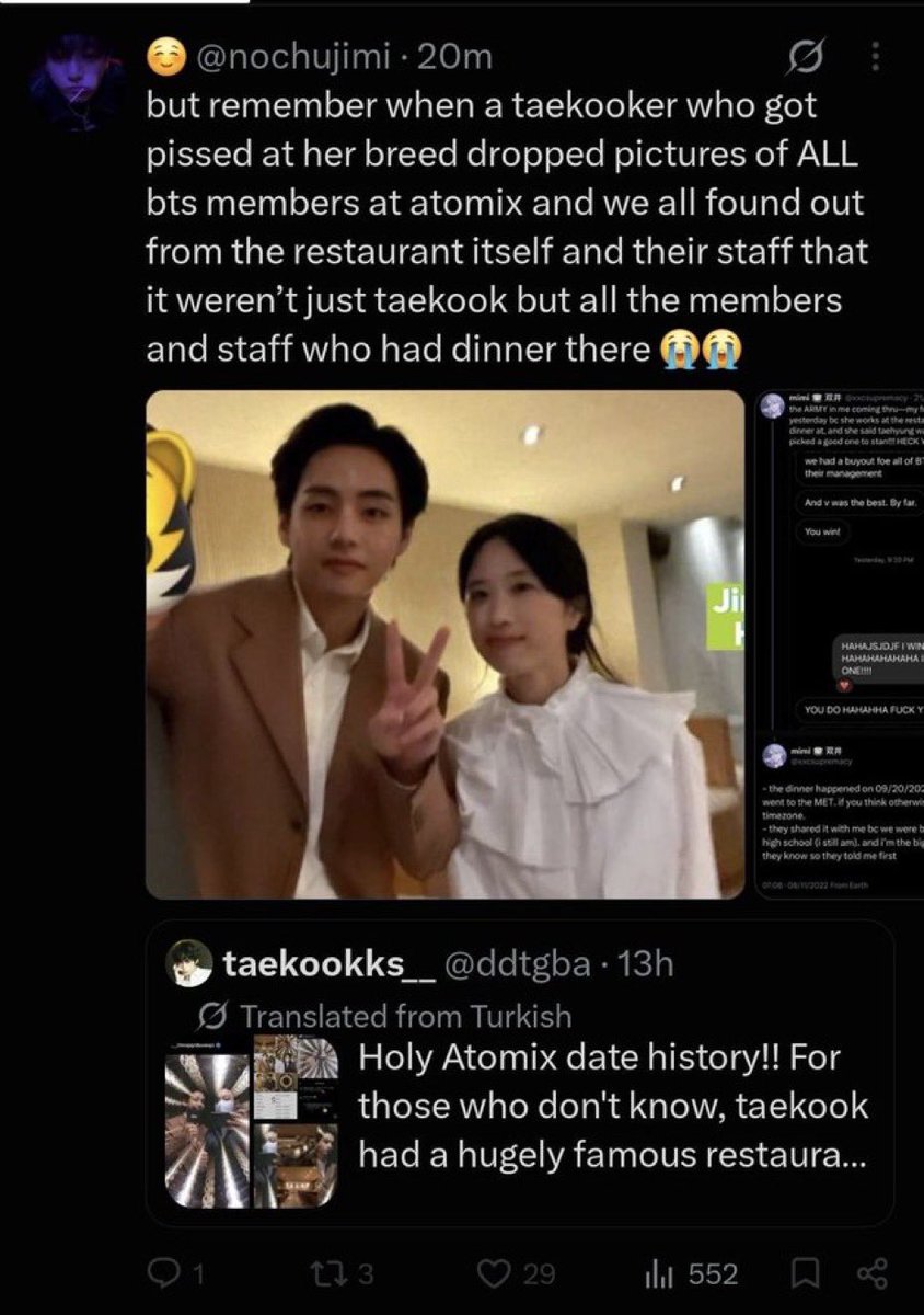 nimra_088's tweet photo. Look, Joker's Nightmare this isn't some ot7 dinner sweetie. The coat is totally different, check out that collar. No belt, look at the buttons. whole diffrent outfit btw🤌🏻But honestly, every single year you're stuck on the same old story. It's Taekook going for date, and then JK posts his man on Instagram. Like, he only ever posts Taehyung on there he doesn't post any other members. So go keep crashing crying. I'm loving it, not gonna lie. 
It's literally just the two of them, nobody else. 💅