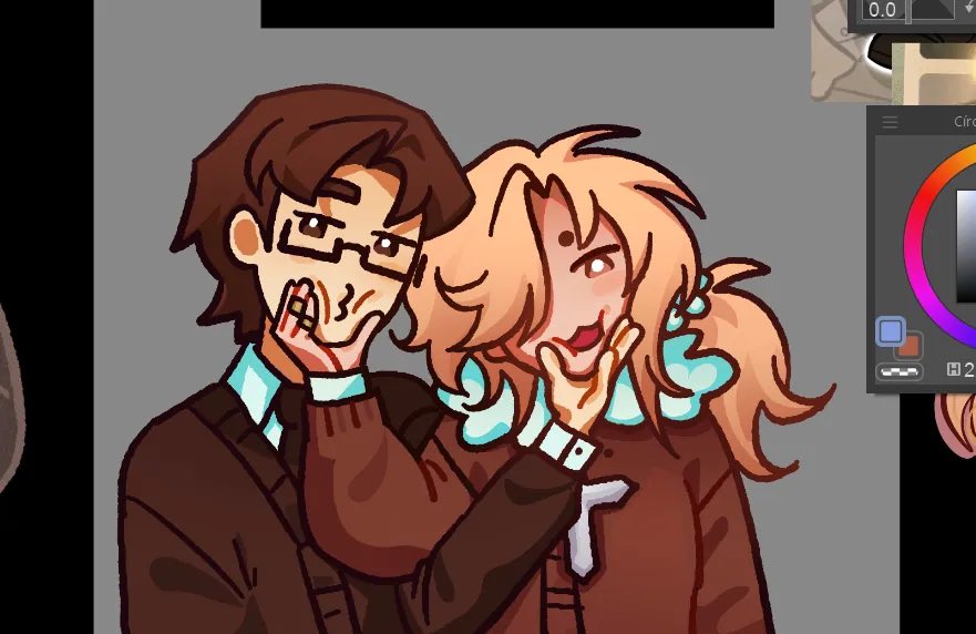gxdslamb's tweet photo. // my friend is getting a comm of our ocs! Look at how stupid they are. 
( the stupid blonde chud is beau ) https://t.co/gQZmKlWEDI