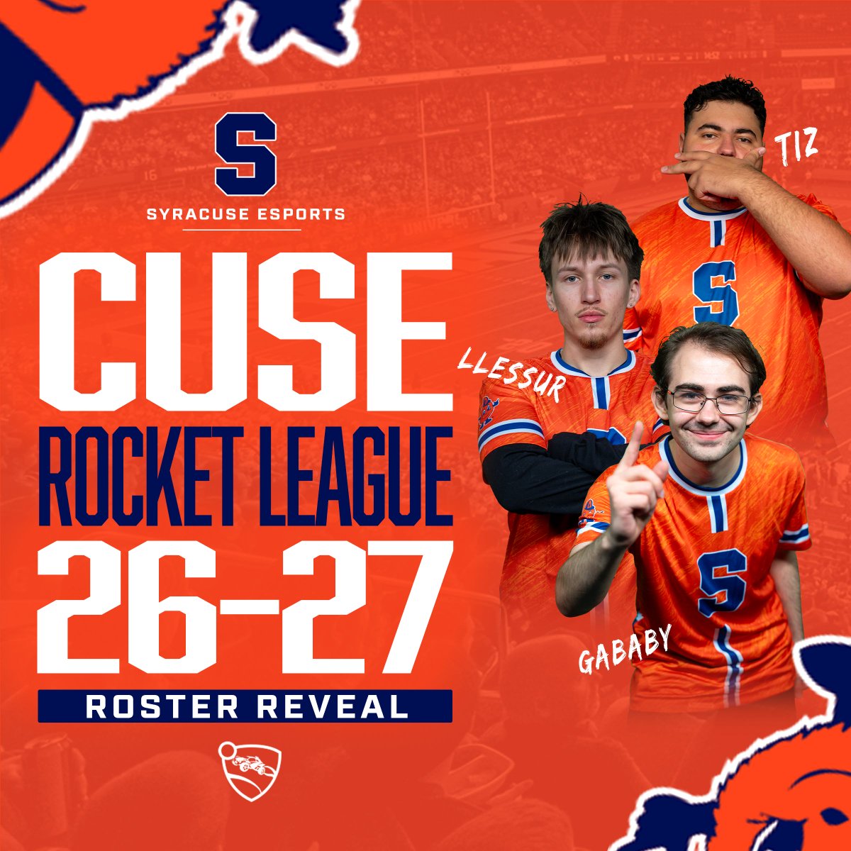 Cuse_Esports's tweet photo. 🚀 Rocket League roster LOCKED IN for 26-27! 🍊

Varsity:
Gabriel "Gababy" Goodwin 👑 
Matthew "LlessuR" Russell 
Alex "tiz" Ortiz-Rosado

JV:
Benjamin "Nano" Curiel 👑 
Sebastian "aquastear" Sares
Zachary "zachycorgi" Michelson
Neal "Nealz" Kasala

Time to hit the ground running. Go Orange! 🧡💙