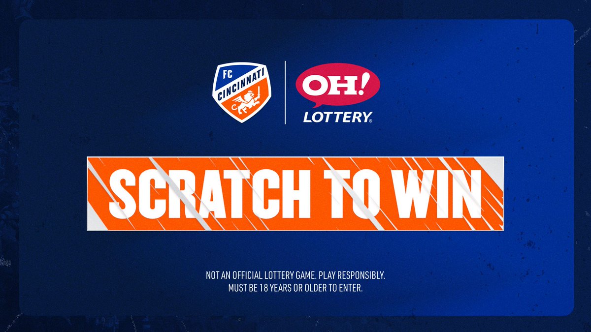 fccincinnati's tweet photo. Take your shot at winning! Enter for a chance to score one of five @OHLottery Scratch to Win prizes.

Good luck: https://t.co/QY4Av1egxy https://t.co/lXKwbZ1U0p