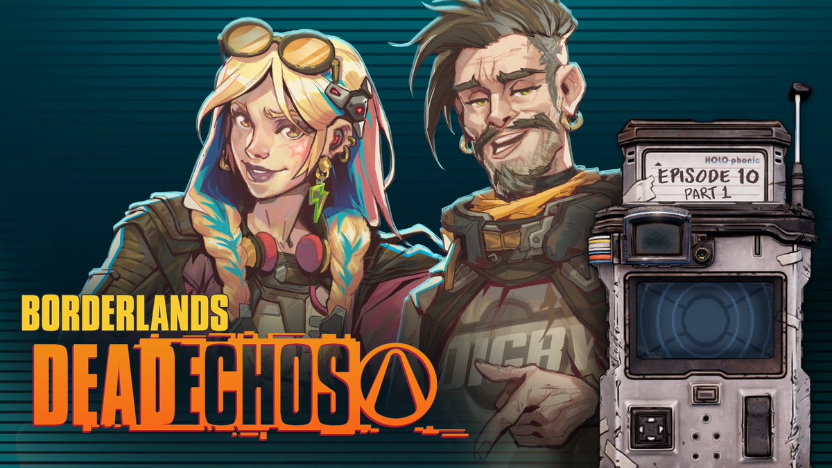 Borderlands's tweet photo. The penultimate DeadECHOs is here as big time danger has come calling on our heroes! They might not know what the hell to do but they’re gonna do it anyway.

Listen now to Part 1 of the finale! 
🎧 https://t.co/7sfuwr3543 https://t.co/i70dRCIrNl