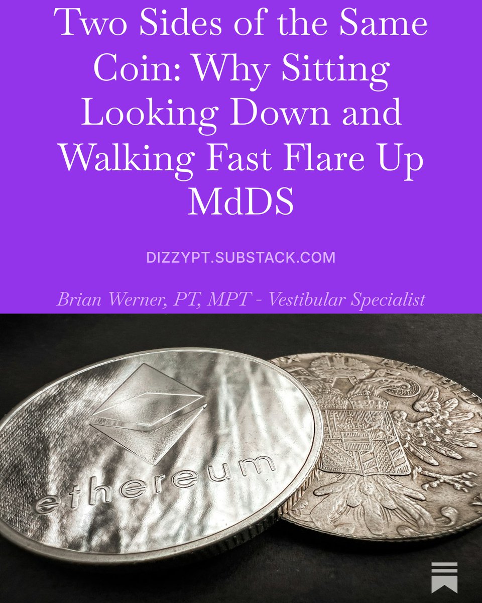 BW27811's tweet photo. Two Sides of the Same Coin: Why Sitting Looking Down and Walking Fast Flare Up MdDS
#MdDS #MalDeDebarquementSyndrome #SensoryReweighting #VelocityStorageIntegrator #VestibularRehabilitation #VisualDependency #VestibularNeurology #BalanceDisorders #Somatosensory #SpatialOrientation #OptokineticFlow #Neuroplasticity #ChronicDizziness #SubcorticalReset #TheZeroØutMethod
https://t.co/NX8iffnQzR