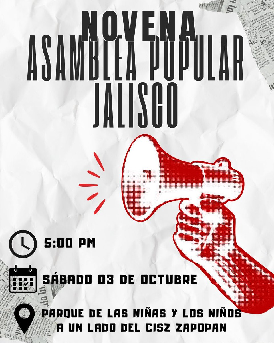 APJalisco's tweet photo. Queremos conocerte, ven, organízate y lucha con nosotrxs. 

Te invitamos a la Novena asamblea popular https://t.co/8NnkuRb86l