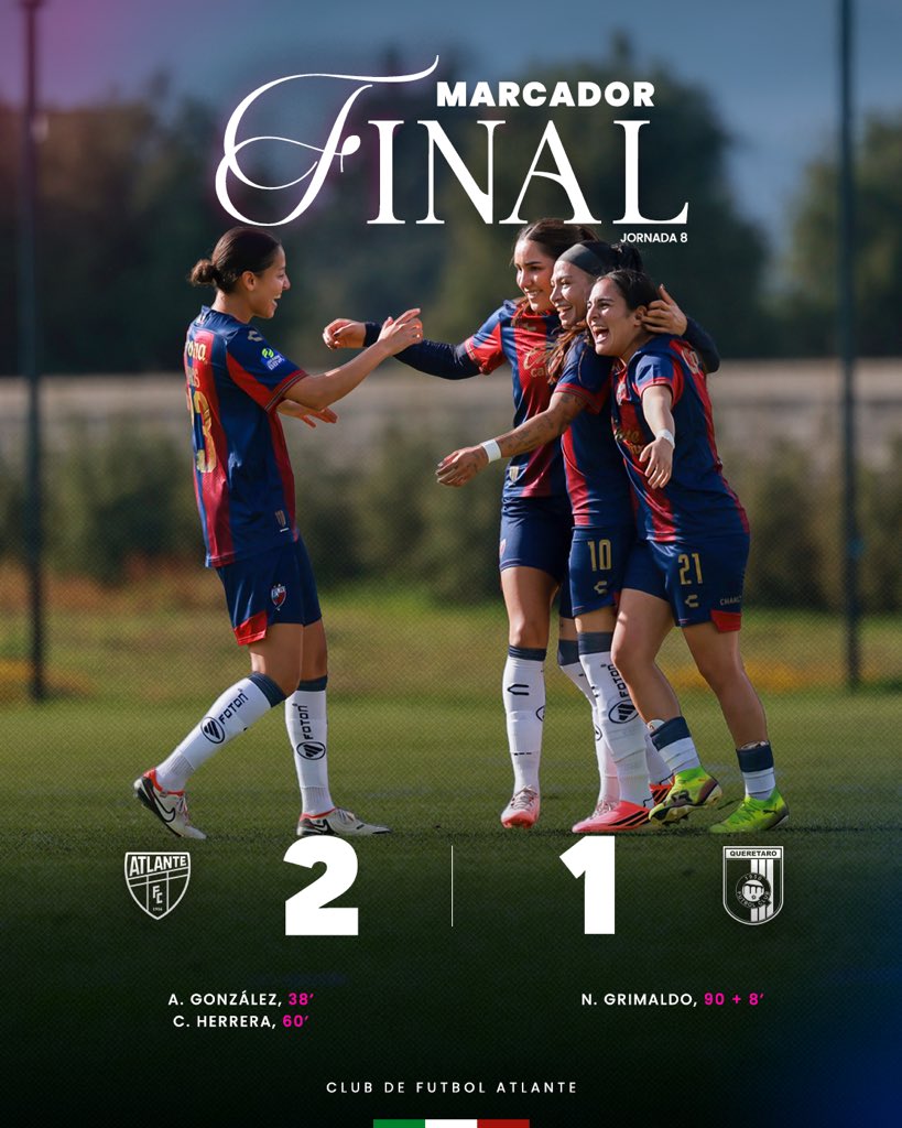 atlantefem's tweet photo. ¡TRIUNFO AZULGRANA! ¡GANÓ EL ATLANTE FEMENIL! 🔵🔴
#LesGusteONoLesGuste https://t.co/kPoVcSy1Kd