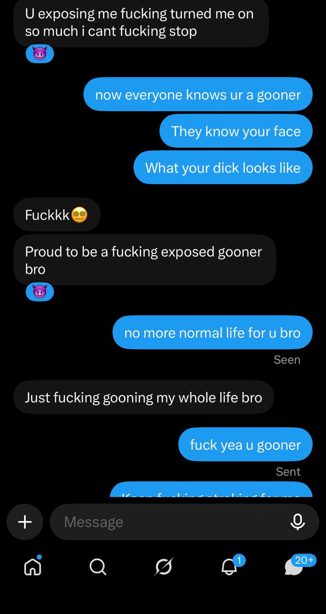 every1goons's tweet photo. HORNY LIL FUCK BEGGED TO B EXPOSED😏and in return i got to milk the gooner till he shot ropes for me😌had tht hole exposed, legs up, feet out balls hanging stroking his donger for me😈 DM ME if u wanna bust ur load next https://t.co/GYHCeBxotF