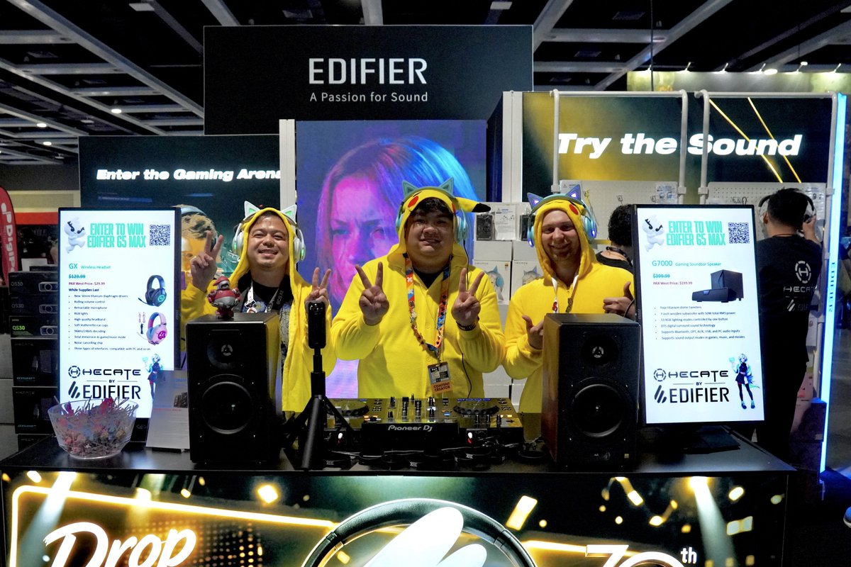 EdifierNA's tweet photo. PAX West, that’s a wrap! Thanks to everyone who stopped by to hang out and experience EDIFIER in person. We had an amazing weekend in Seattle with the best community! See you again next year💪 

#EDIFIER #PAXWest #PAXWest2026 #Gaming #GamingAudio #Seattle #Speakers #Headphones https://t.co/mLnssaKmJS