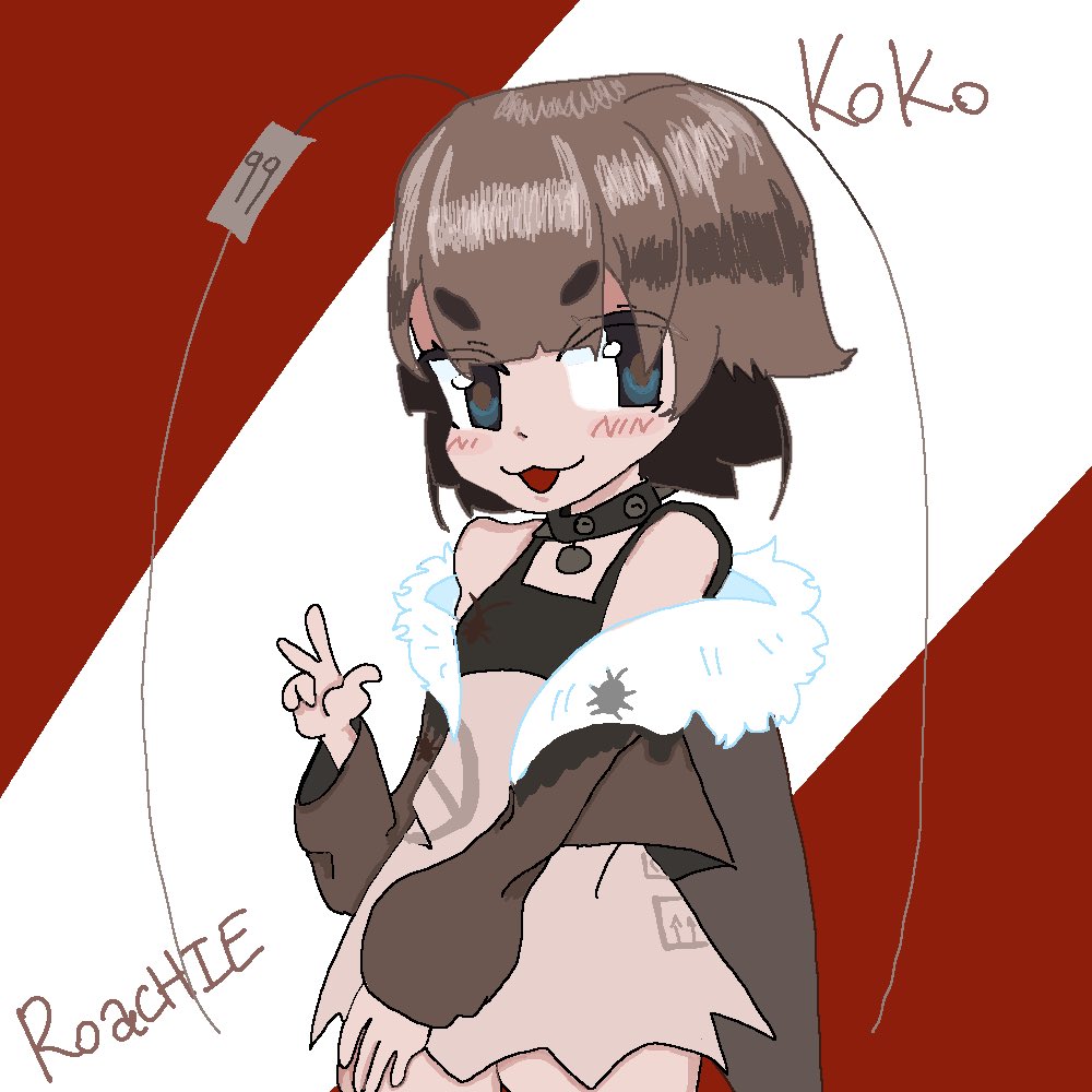 KabukoKuwagata's tweet photo. Forgot to post the final piece ! ✌︎('ω')✌︎ wahoo ~ #roachieart https://t.co/WgGSBS7ZBN