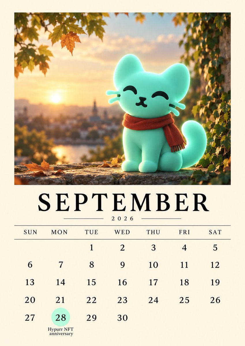 hypurrMEOW's tweet photo. save the date. meow. 🐈

sept 28. the purrs turn one. https://t.co/NcAq81tzoo
