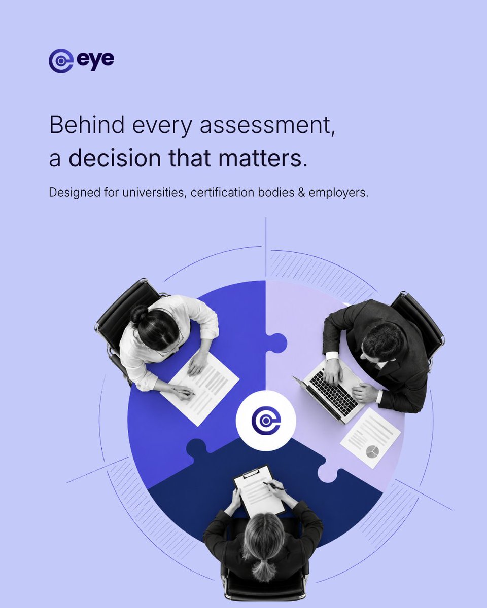 eyeproctor's tweet photo. A university awards a degree.
A certification body confirms a qualification.
An employer chooses a new hire.

Each decision depends on confidence in the assessment behind it.

How does your organisation build confidence in its assessment results?

Book a demo 👇🏽 https://t.co/VQSUs8xrlA