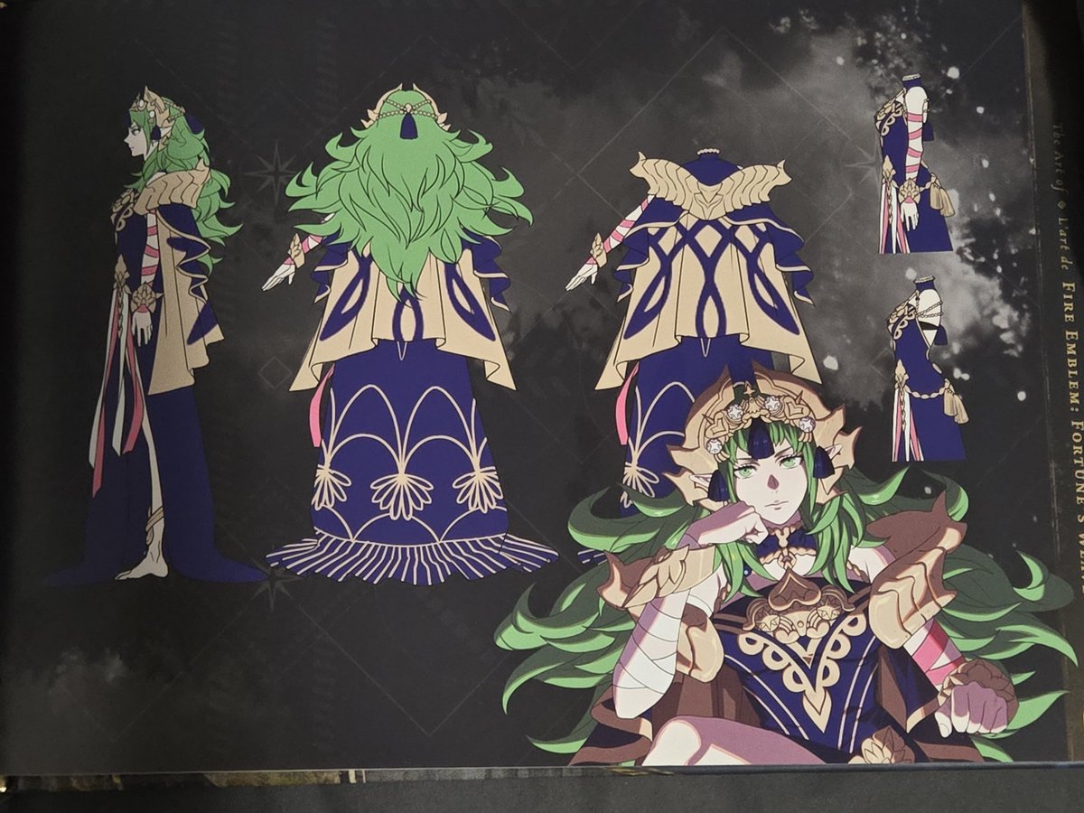 SothisInkling's tweet photo. This artbook is really cool Sothis looks so different without her crown 💚 https://t.co/PgibF8Gb7a