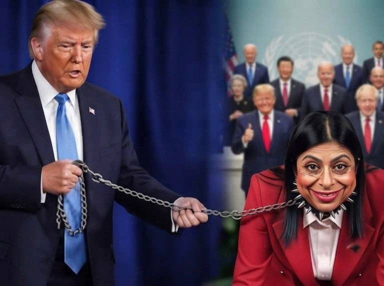 eduardomenoni's tweet photo. 🇺🇸🇻🇪 Trump tiene a Delcy Rodríguez totalmente HUMILLADA y la saca a pasear como su perrita faldera en la ONU, DEMOSTRÁNDOLE a China, Rusia, Cuba y los enemigos de Estados Unidos quien manda realmente. 🔥 https://t.co/z2Pg16Y7yr