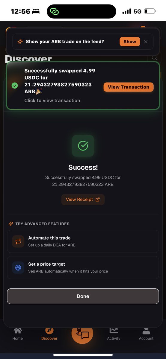 Sayless20221's tweet photo. Made my first trade on tarot,super smooth I recommend https://t.co/6nddId8x7V