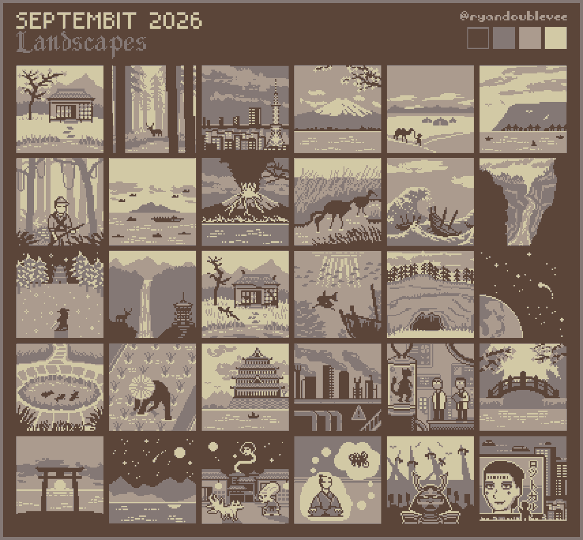ryandoublevee's tweet photo. Finished this year's #septembit challenge by @Saultoons a little early.

#art #pixelart https://t.co/PO9FulQdpF