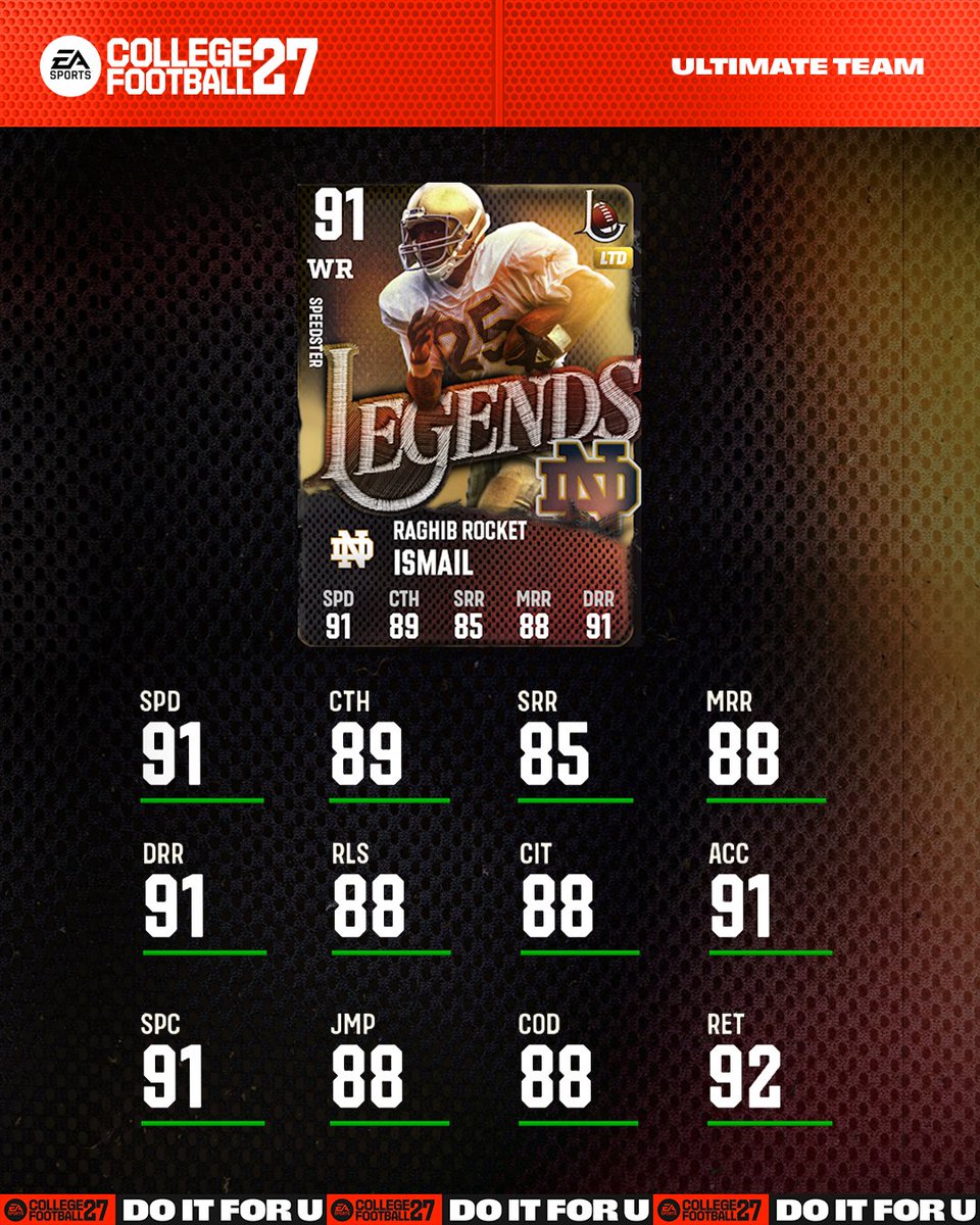 EASPORTS_CUT's tweet photo. Take off with Rocket Ismail, De'Anthony Thomas, and Brian Urlacher in Season 2 Legends Vol. 5 🚀

Dropping tomorrow! #CFB27 https://t.co/qj1hcLcqCX