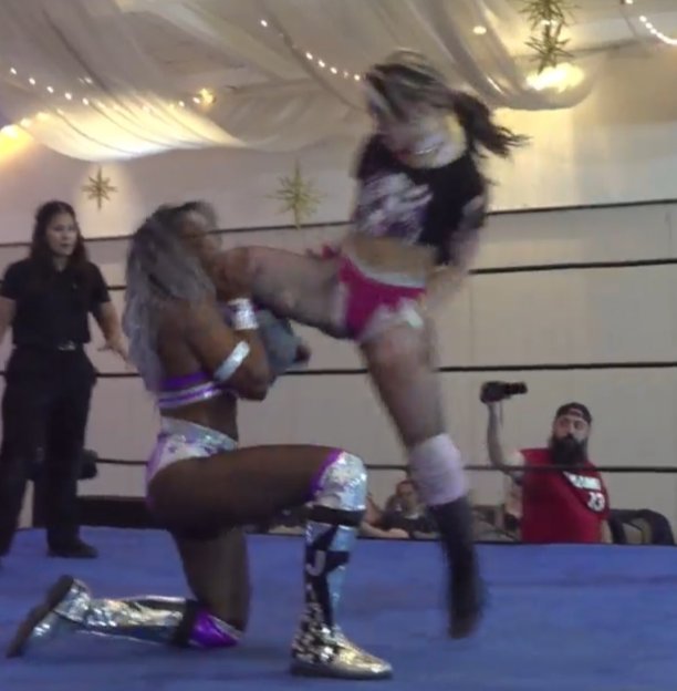 NVhowlingWolves's tweet photo. The Champ &amp; PPD @kyliealexxa 🩷😎

Having ALL the FUN in this Title Defense vs

5⭐ @SUPERIORQWEEN Ruthie Jay 

Watch #WrestlingOpen on IWTV https://t.co/Js5viPpjhu