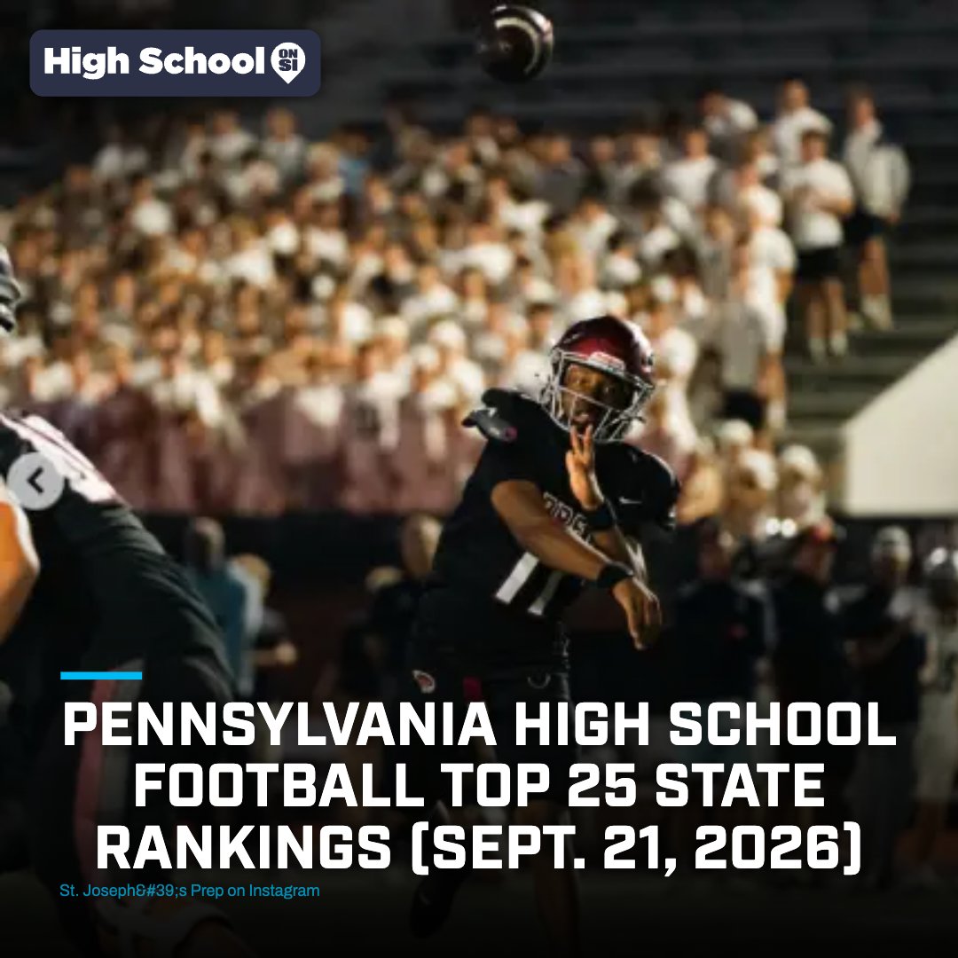HSOnSIPA's tweet photo. Check out this week's Pennsylvania Top 25 High School Football State Rankings! ⬇️ https://t.co/xjuq02OCif