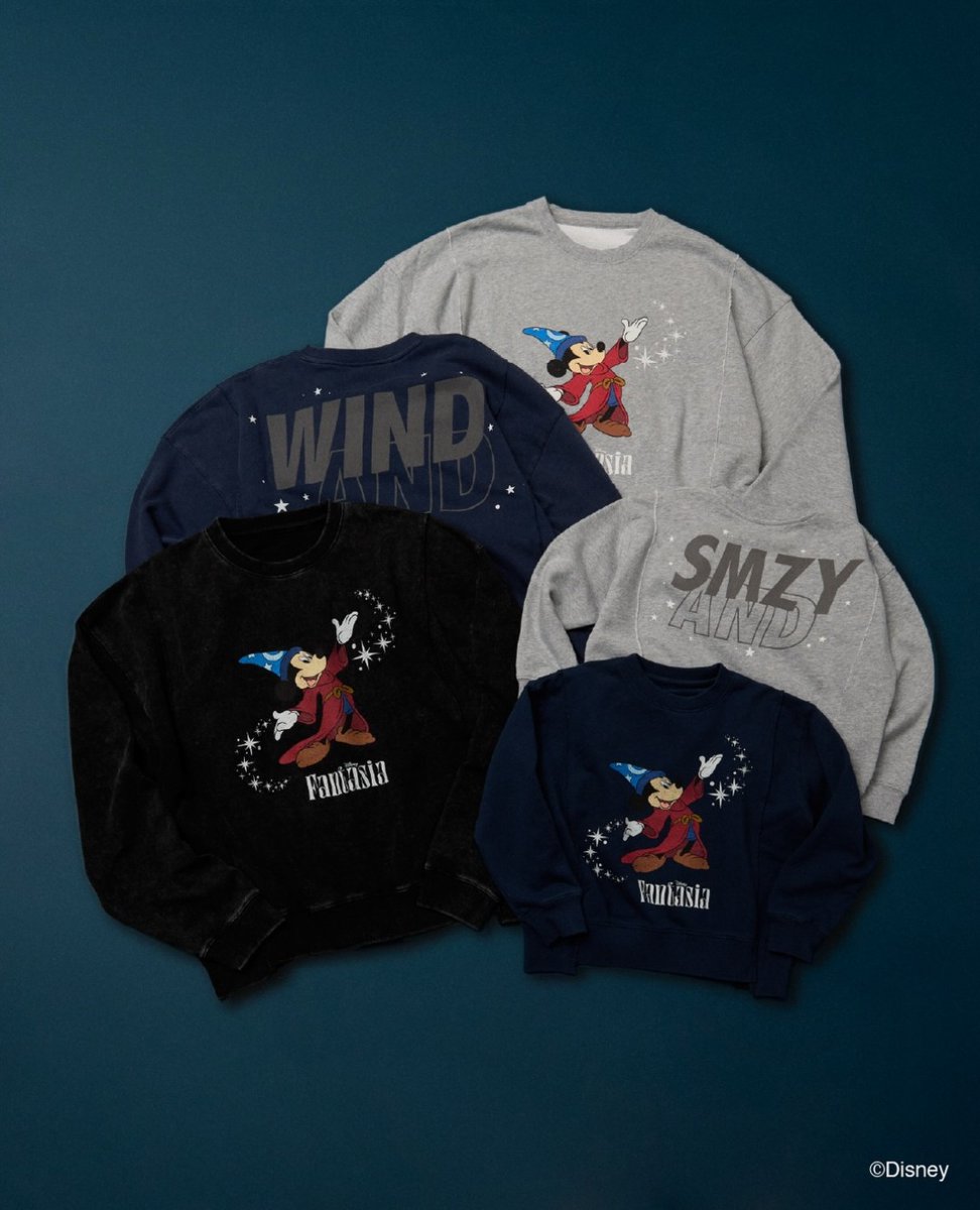 fullress's tweet photo. Disney × SMOOTHY × WIND AND SEA「fantasia」コラボアイテムが2026年 9/26 発売 (ディズニー スムージー ウィンダンシー ファンタジア)

https://t.co/63tf6QI01X https://t.co/m3XtrSVkXI