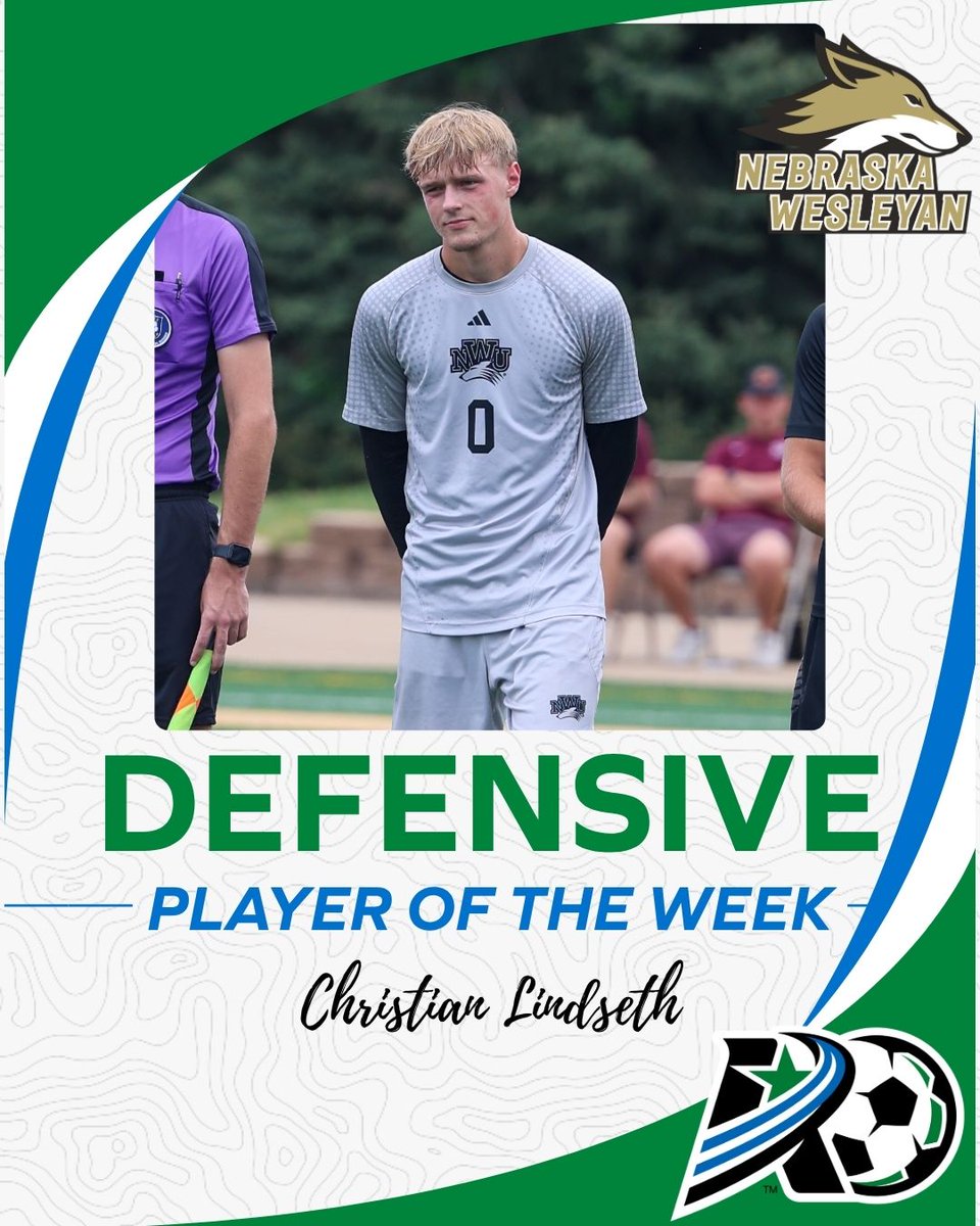AmerRiversConf's tweet photo. M/W⚽️: 𝗣𝗹𝗮𝘆𝗲𝗿𝘀 𝗼𝗳 𝘁𝗵𝗲 𝗪𝗲𝗲𝗸.

MDef: Christian Lindseth, @NWUSports 
MOff: Owen Glogowski, @NWUSports 
WDef: Bella Scesniak, @LorasAthletics 
WOff: Olivia DeVos, @CentralDutch 

#rollriversMSOC | #rollriversWSOC https://t.co/RiQJHO0Pyw