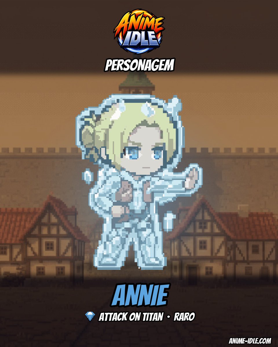 AnimeIdle_'s tweet photo. Personagem: Annie (Attack on Titan, Raro)

Soldado da Tropa de Elite e dona de uma luta corporal impecável, Annie esconde um segredo: é a Titã Fêmea. Fria por fora, carrega a culpa de tudo que fez para voltar pra casa.

#AnimeIdle #AttackOnTitan https://t.co/UAar55YPYD