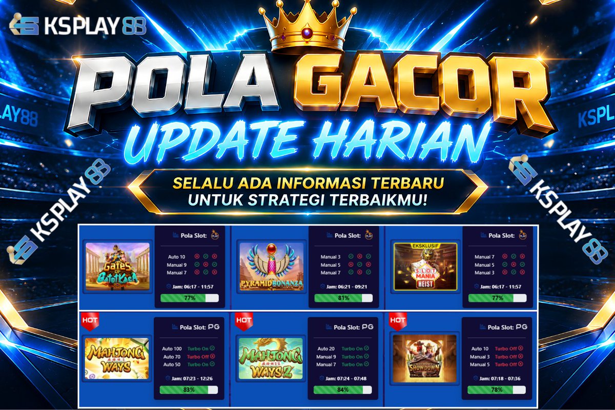 UpdatePola's tweet photo. 🎰🔥 UPDATE POLA GACOR HARIAN KSPLAY88 🔥🎰

Informasi terbaru siap membantu kamu menentukan strategi bermain hari ini! ⚡
Mulai dari rekomendasi pola, jam bermain, hingga pilihan game yang sedang ramai dimainkan. 🚀

Rtp - https://t.co/kon99tFeJw https://t.co/HVsEPQWxiT