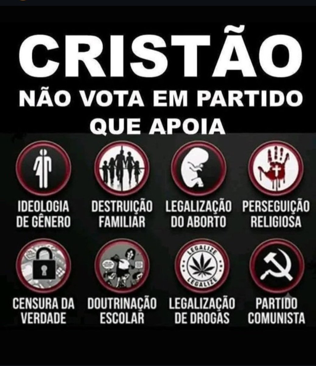 Paschoalin2Jose's tweet photo. Quem vota em partido que apoia essas pautas é um falso cristão. https://t.co/zeCGw4ScX4
