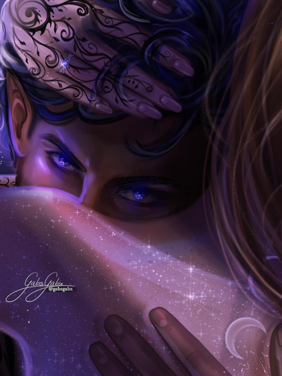 lolasbutthole's tweet photo. rhysand looks like a wild, vicious animal clinging to his owner, feyre. https://t.co/s9uEFNKZho
