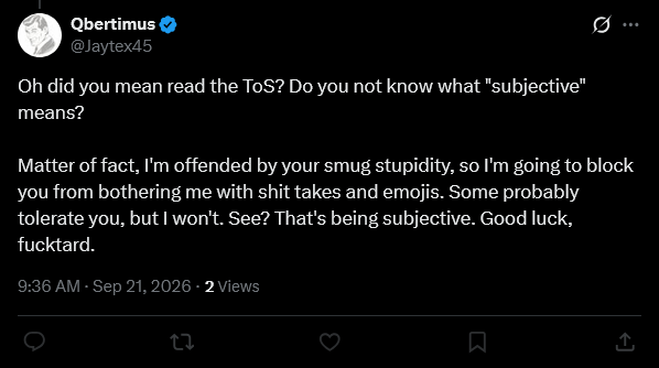 HolValxY2j's tweet photo. @Jaytex45 Dudes from Texas and is softer than a babies bottom. I don't care if you are offended. Fuck your feelings. Go read the ToS. The fact that you got offended says how soft you are. K bitch. https://t.co/3RTMJ6QQp1