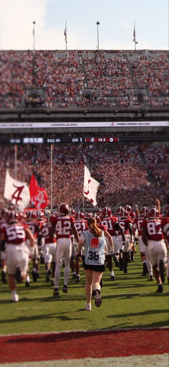 JayRFrye's tweet photo. We could not be more proud of our girl #38 @EFrye36813!  Always MSH/GSDing to provide @AlabamaFTBL fans an elite social media experience! https://t.co/gtZGLSoT6j