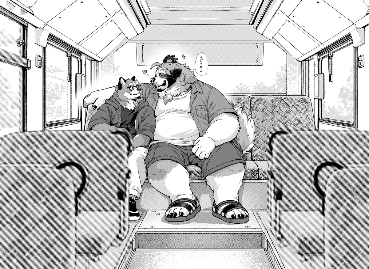 kumagayasin's tweet photo. ちょっとでも近づきたくてわざと身を寄せる
窮屈だろうなと思いつつ、膝や肩が触れて、ドキドキ嬉しくたまらなくて聞こえないかの声で思わず”大好き”と呟いた。

描けた～！😚❤️
ジョイさんくらい大きな体だと後部座席以外に座れなさそうかも https://t.co/HfYJjnQSDh