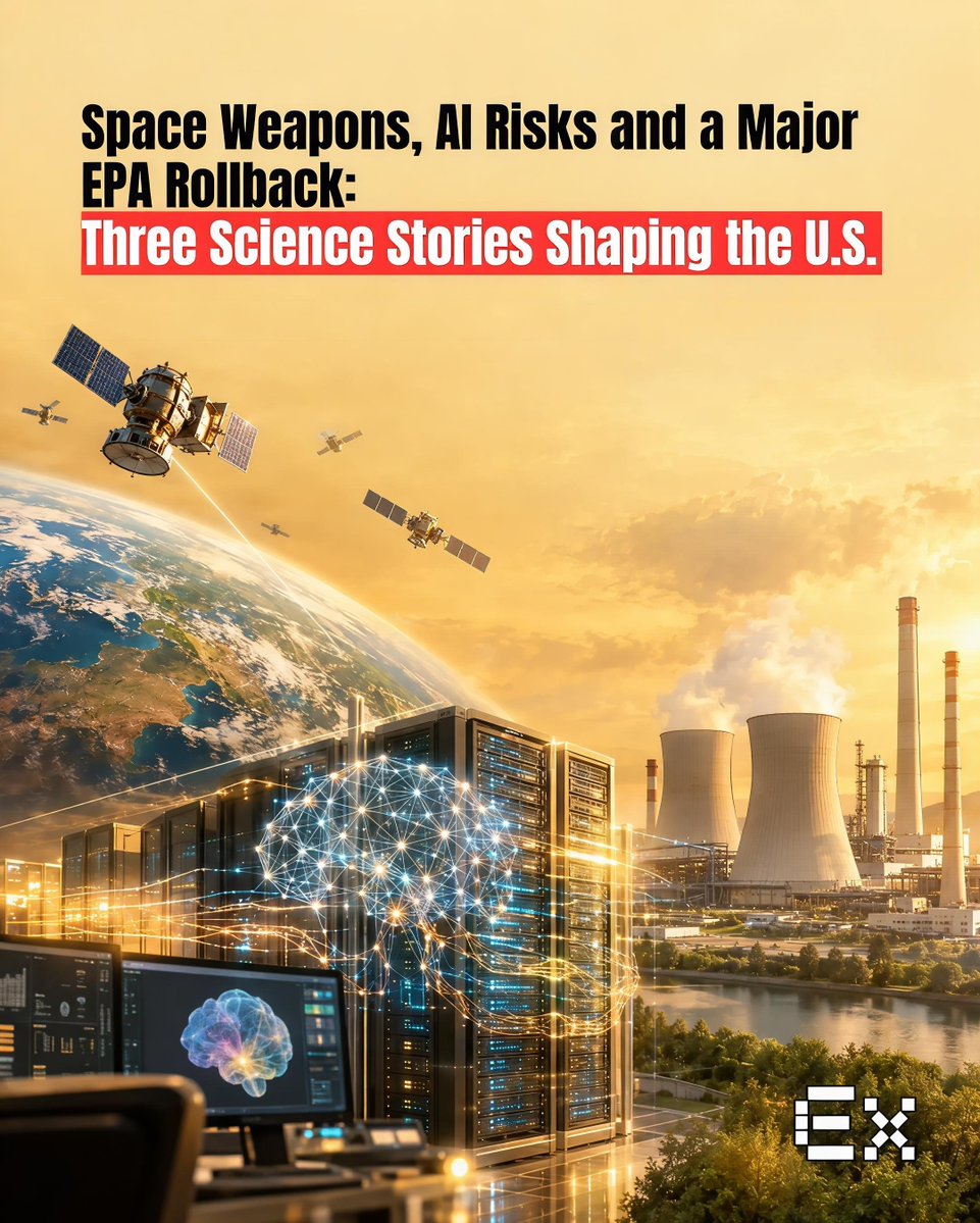 ElementiaX's tweet photo. Space weapons, AI safety and power-plant rules are changing fast. 🌍⚠️

The U.S. has confirmed it has weapons operating in orbit, while concerns grow over how increasingly powerful AI systems should be controlled. https://t.co/Z3QRqYnpBA