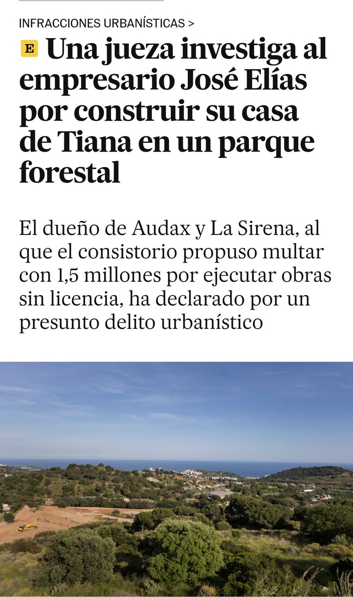 FonsiLoaiza's tweet photo. José Elías dice que a 10 minutos de una capital tienes casoplones por 26.000 euros. Este cuñado multimillonario construyó su mansión con helipuerto en un parque forestal. https://t.co/JClFh4QxgN