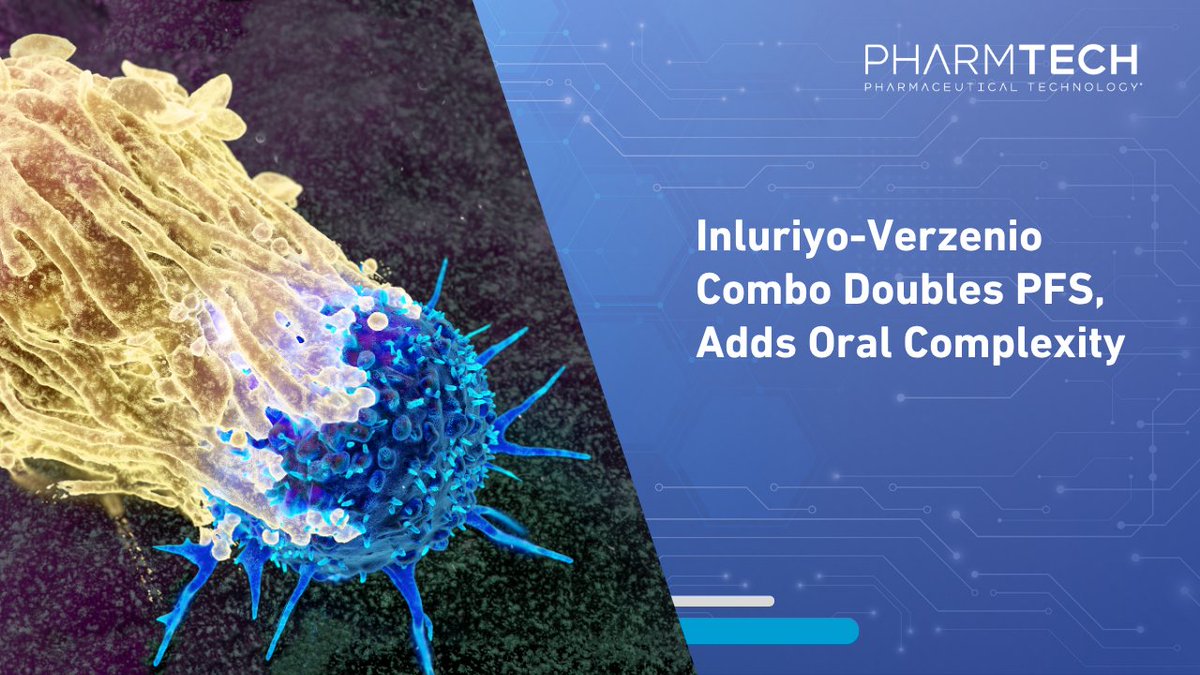 PharmTechGroup's tweet photo. Inluriyo + Verzenio doubled PFS in ESR1-mutated breast cancer, 11.1 months vs. 5.5 in EMBER-3.

It's two separately made oral solid dose products, not one pill. 

🔗 See the manufacturing angle: https://t.co/UstsYd2GlW 

#FDA #Oncology #PharmTech https://t.co/bzzzuWSqSa