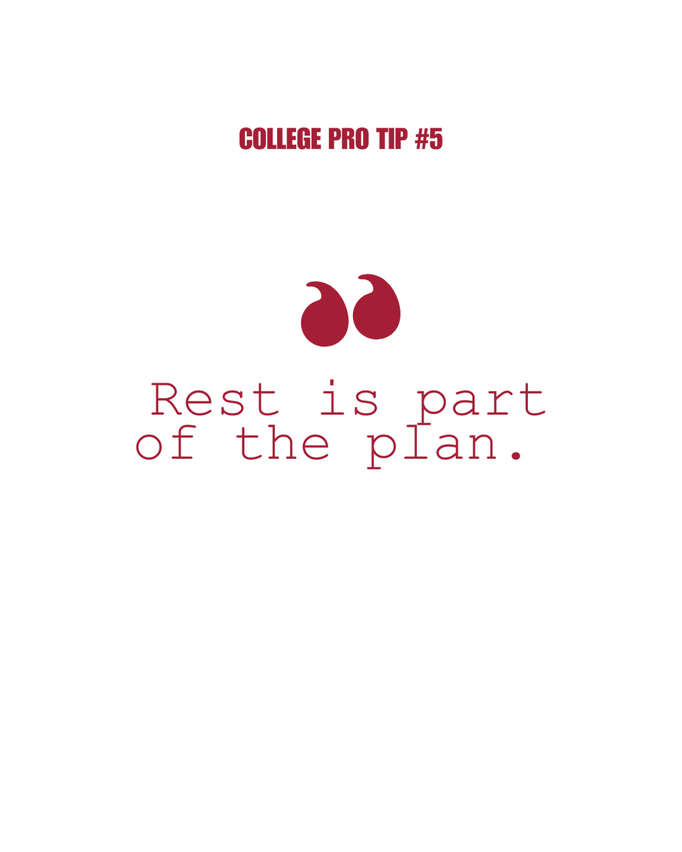 templecehd's tweet photo. College Pro Tip #5 (last one, we promise 😉): Rest is part of the plan. 💤

Sleep is not optional. Trust us. Between classes, assignments and everything else on your plate, make time to recharge, reset and do the things that help you feel your best. https://t.co/gCW6kxg3AK