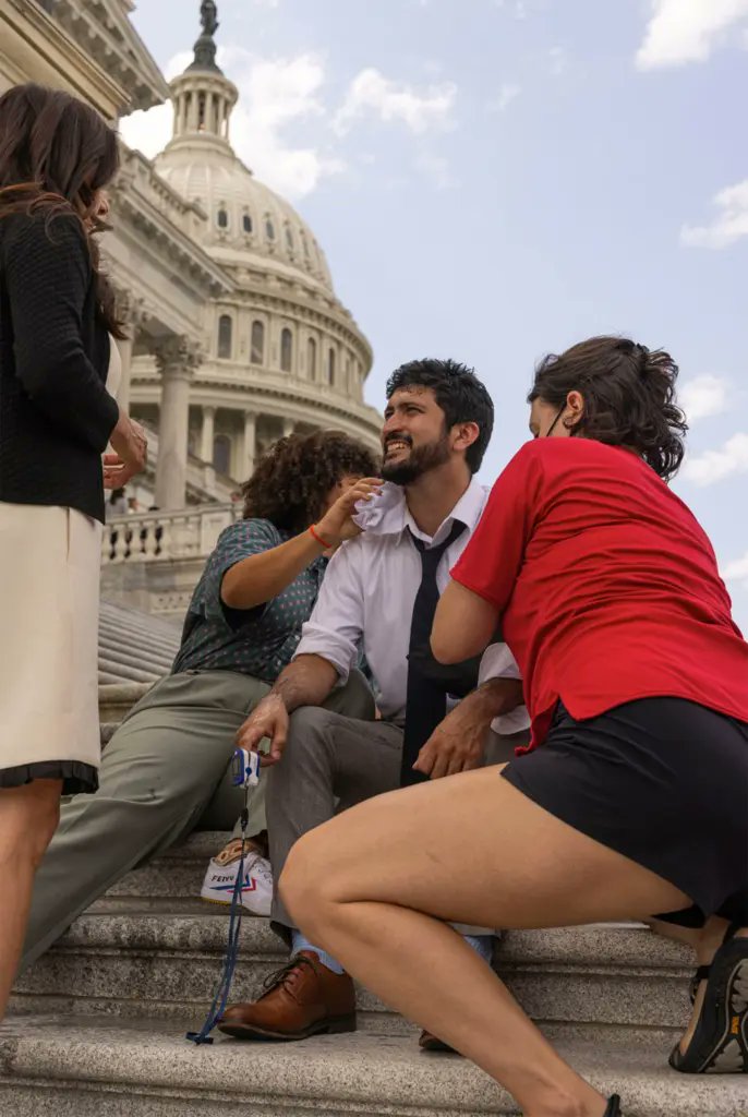 LeeKuanYimby's tweet photo. Never forget Congressman Greg Casar held a "Almost 9 hour hunger strike" on Capitol Hill after he defunded the police in Austin and caused the murder rate to double. https://t.co/qirBHMOy3e