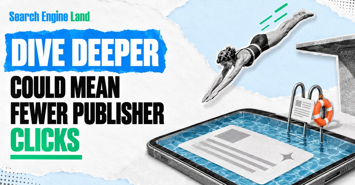 sengineland's tweet photo. Discover has been publishers' last big source of Google traffic.

"Dive deeper" puts an AI topic overview where your story used to sit.

What Google is testing and why it hurts: https://t.co/7RNGxpZ1wm https://t.co/0jfkokW1IK