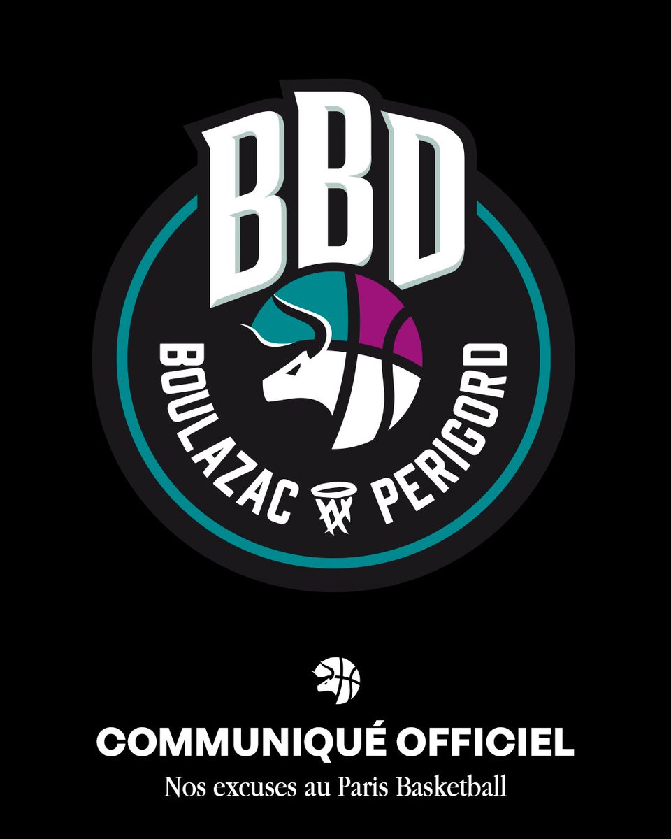 BoulazacBasketD's tweet photo. Nos excuses au Paris Basketball. https://t.co/cWUfbWtCwj